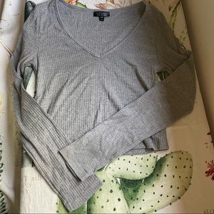 Gray Topshop Longsleeve Shirt, Size 6